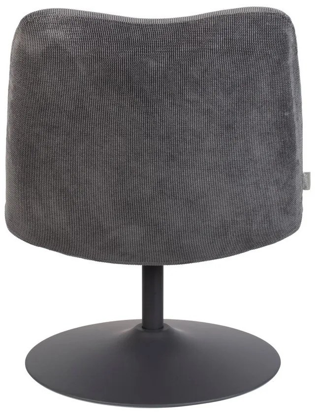 Тъмносиво кадифено кресло Bubba - Zuiver