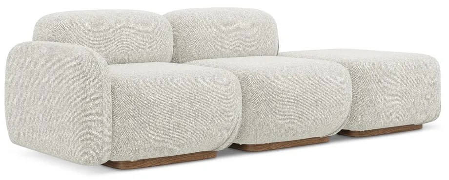 Кремав модулна лежанка (ляв ъгъл) Ailani – Makamii