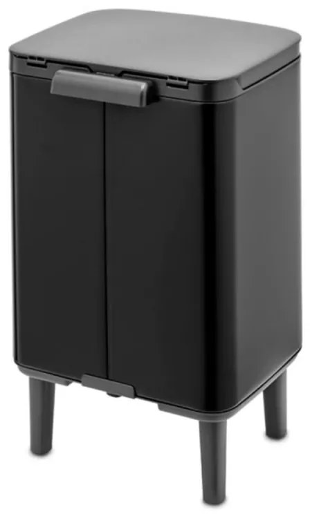 Кош за боклук Brabantia Bo Small Hi 1006645, 7 л, Повдигнат, Плавно и безшумно отваряне, Противоплъзгаща основа, Черен