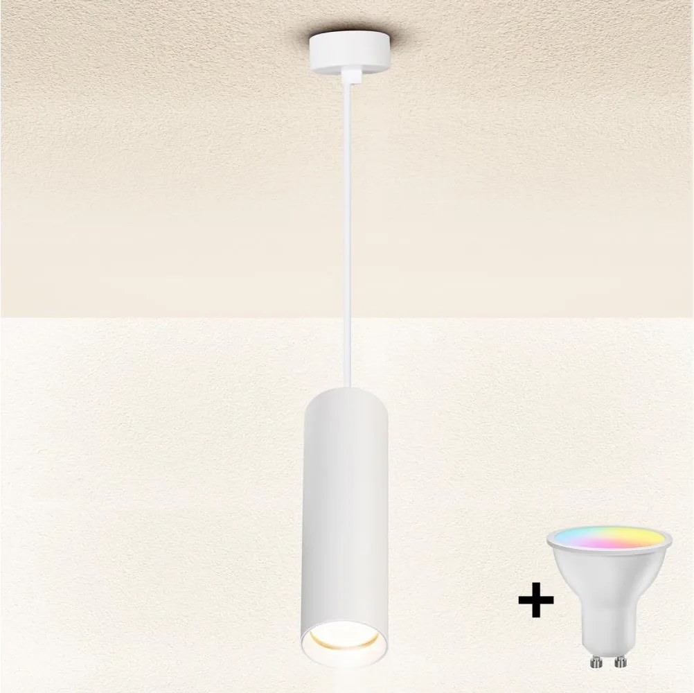 BRILAGI - LED димируем полилей на кабел SELE 1xGU10/4,8W/230V бял