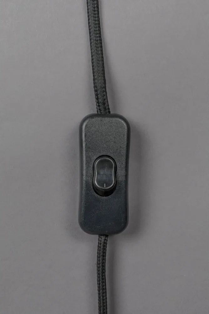 Черно-бяла настолна лампа с текстилен абажур (височина 62 cm) Elon – Dutchbone