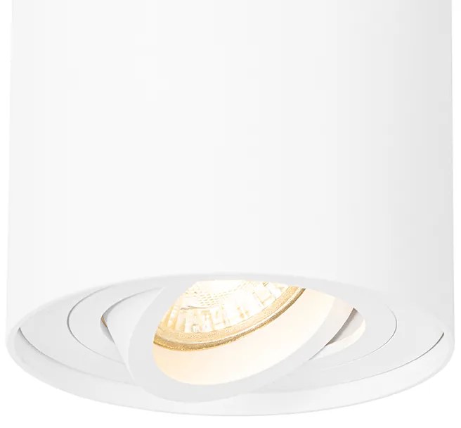 Бяла модерна таванна лампа с възможност за накланяне и завъртане - Rondoo up