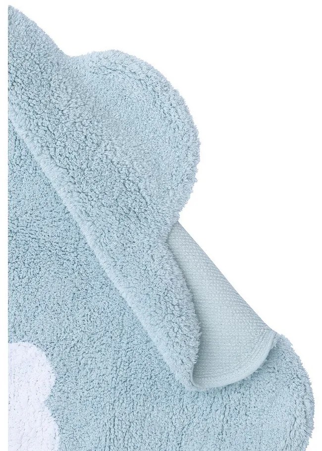 Светлосин ръчно изработен памучен детски килим подходящ за пране 70x100 cm Mini Dream – Lorena Canals