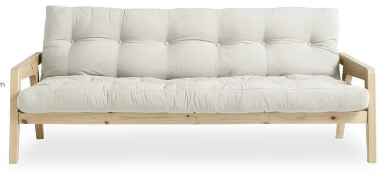 Бежов велурен разтегателен диван 204 cm Grab - Karup Design