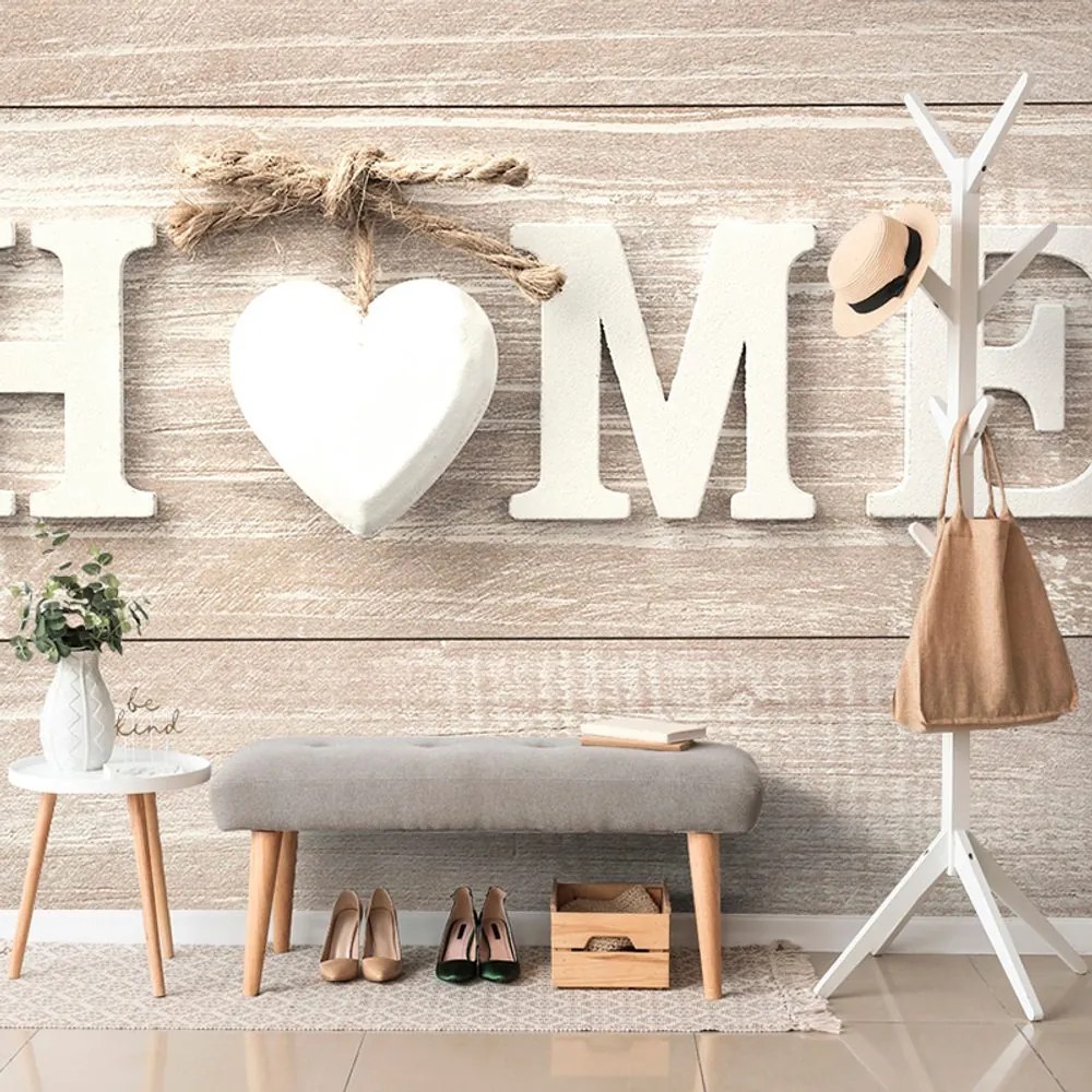 Самозалепващ тапет – С надпис Home във винтидж стил