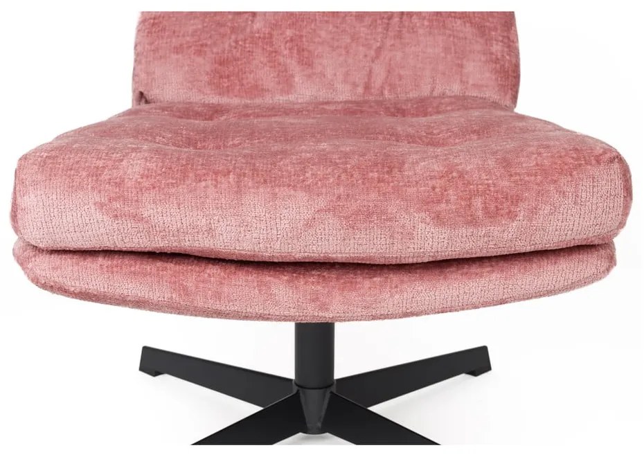 Розово въртящо се кресло Kai – White Label