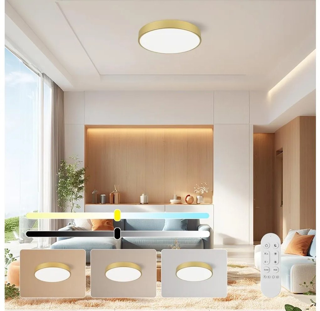 Immax NEO 07292L - LED+CCT димируем плафон SEMPLICI 36W/230V Ø 40 см + дистанционно управление