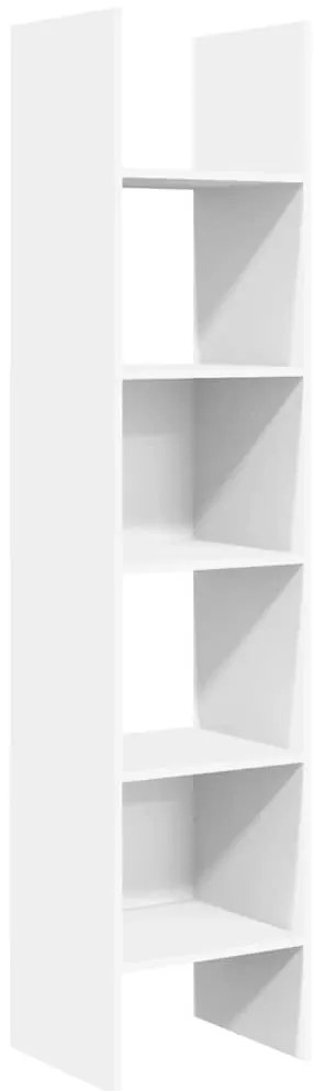 803398 vidaXL Библиотека, бяла, 40x35x180 см, инженерно дърво