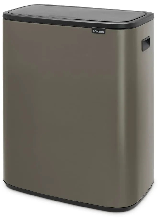 Сиво стоманено кошче за боклук, отваряне с докосване 60 l Bo Touch Bin – Brabantia