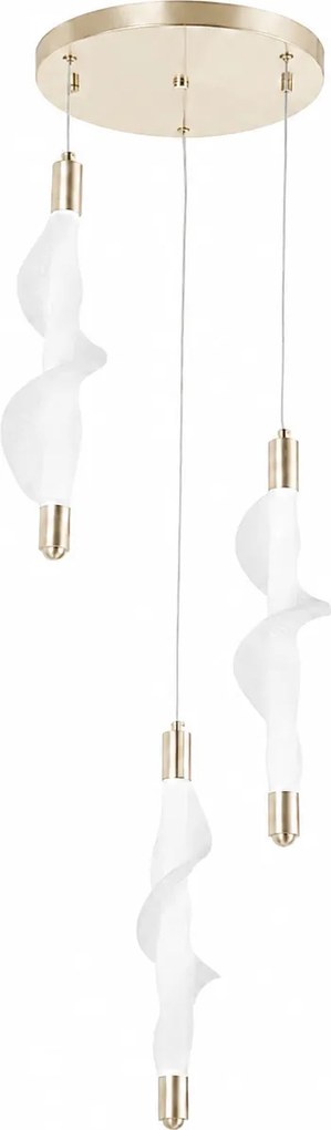 Лампа LED G009-3CPR WHITE/GOLD