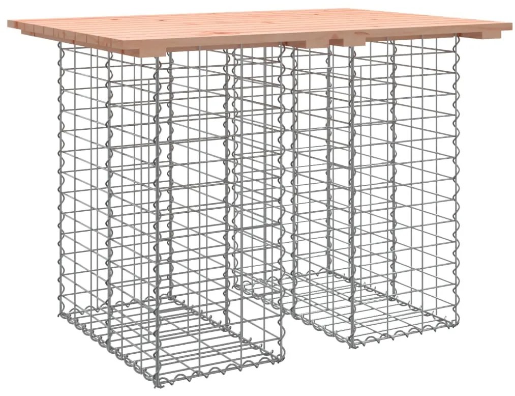 834363 vidaXL Градинска маса, дизайн от габион, 100x70x72 см, масивна дървесина, Дъглас