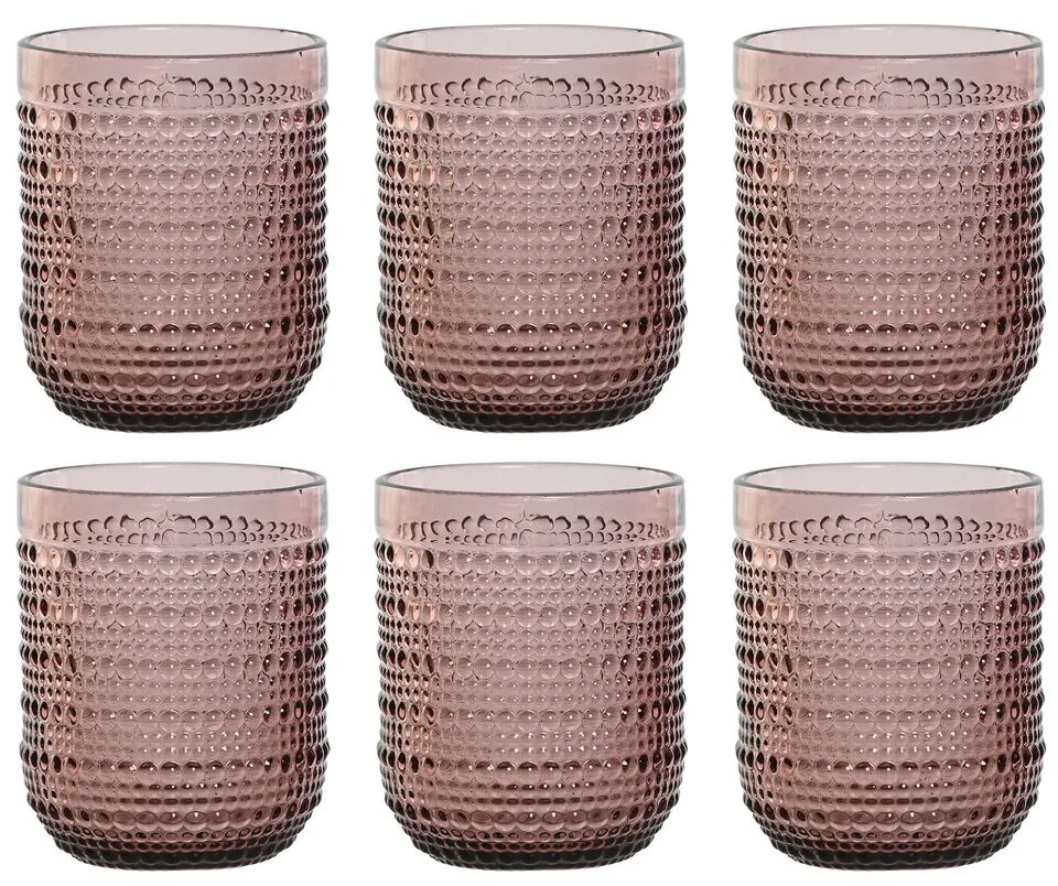 Комплект Съдове Home ESPRIT Розов Кристал 240 ml (6 броя)
