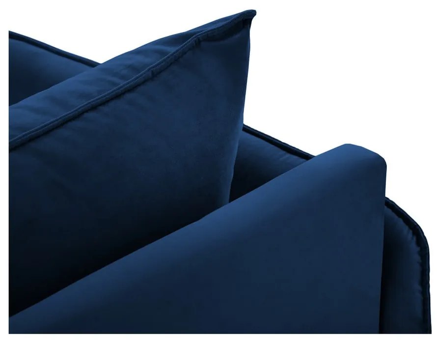 Стол за отдих от синьо кадифе (ляв ъгъл) Vienna - Cosmopolitan Design