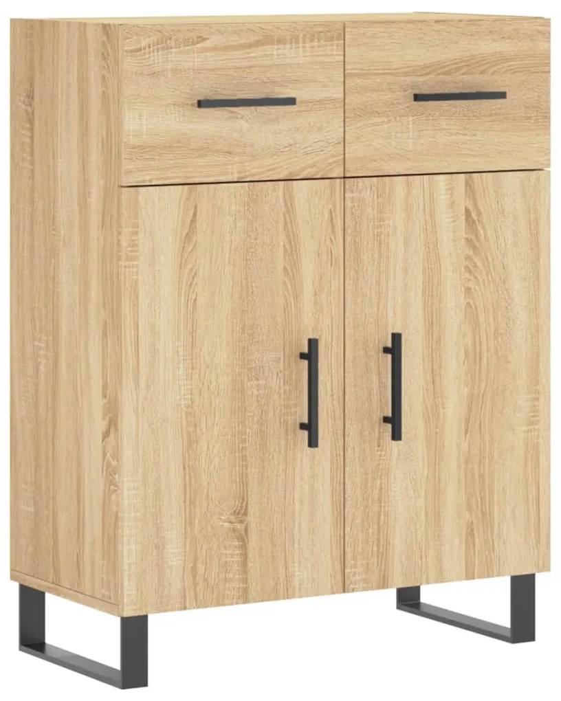 828007 vidaXL Сайдборд, дъб сонома, 69,5x34x90 см, инженерно дърво