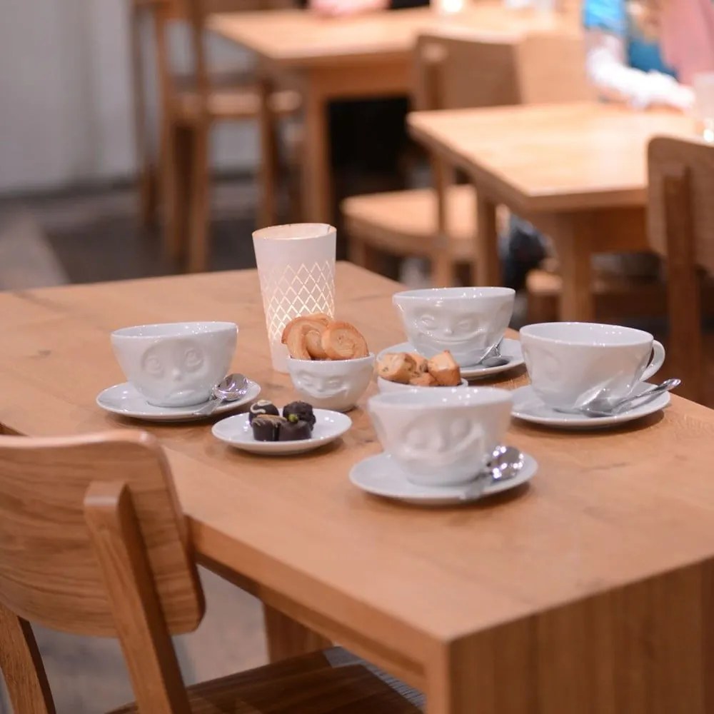 Бяла порцеланова чаша за кафе Happy, обем 200 ml - 58products