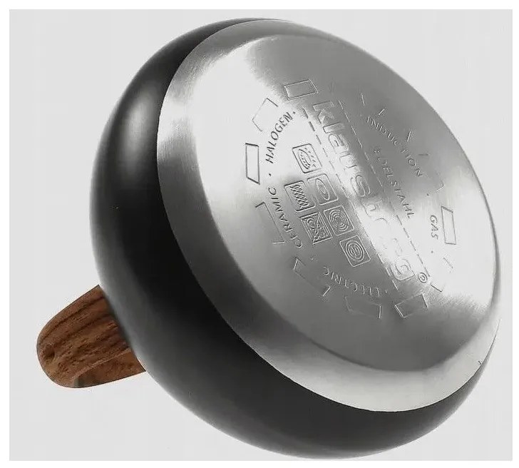 Свирещ чайник Klausberg KB 7565, 3 л, Дебелостенна основа, Индукция, Черен/кафяв