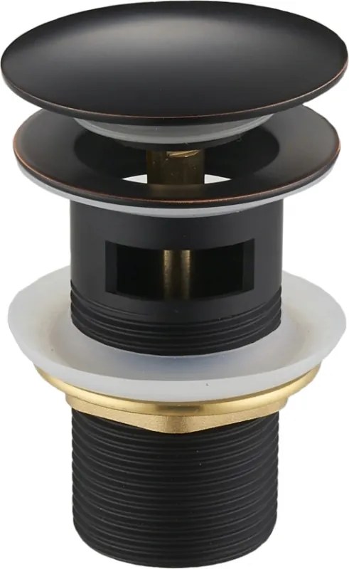 Mexen корк клик-клак кръгъл с преливник, черен античен - 79920-79