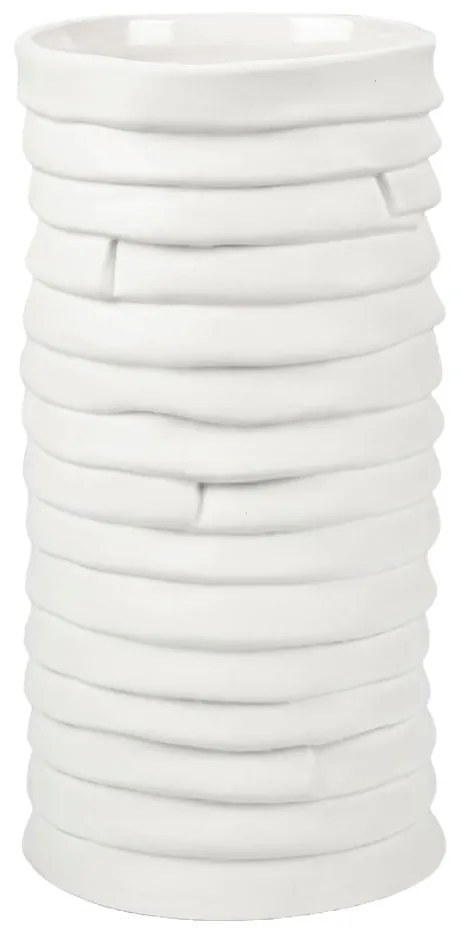 Бяла порцеланова ръчно изработена ваза Ribbon - Mette Ditmer Denmark