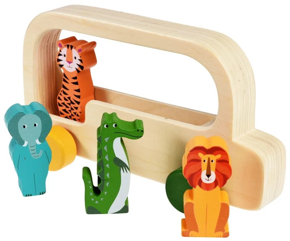 Дървен автобус Colourful Creatures - Rex London