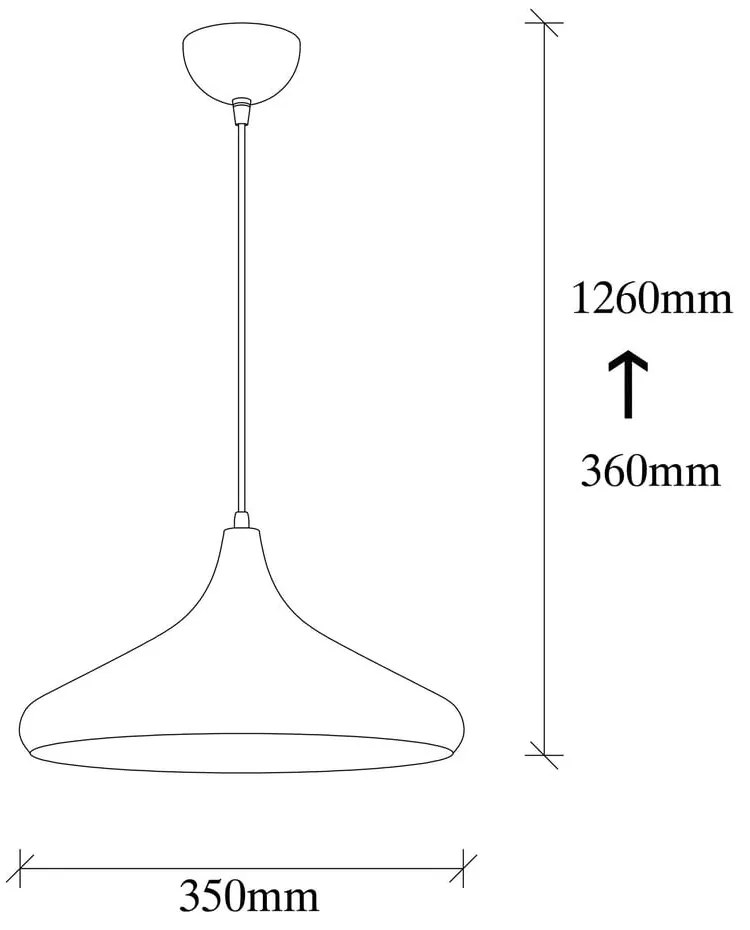 Висящо осветително тяло в златисто с метален абажур ø 35 cm Berceste – Opviq lights