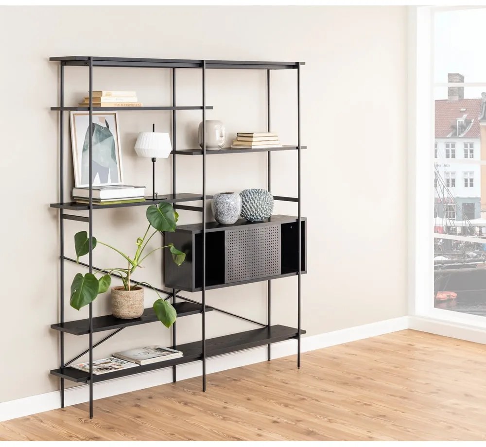 Черна библиотека 172x188x27 cm Angus – Actona