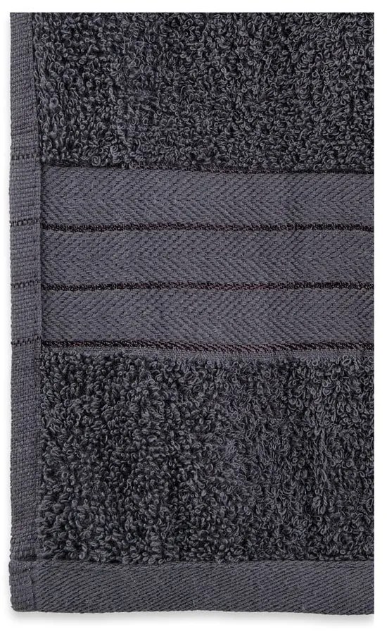 Антрацитни памучни хавлиени кърпи в комплект от 2 бр. от тери 70x140 cm – Good Morning