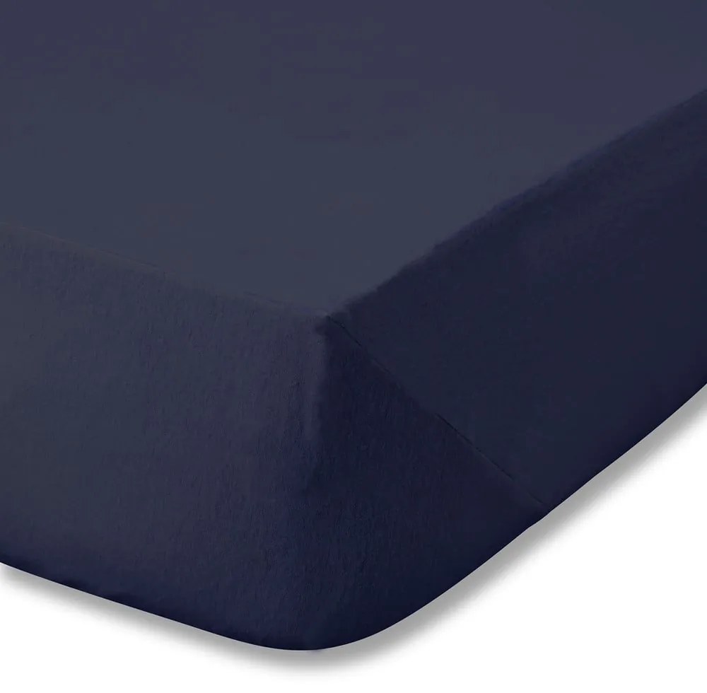 Тъмносин еластичен фланелен чаршаф 150x200 cm Brushed – Catherine Lansfield
