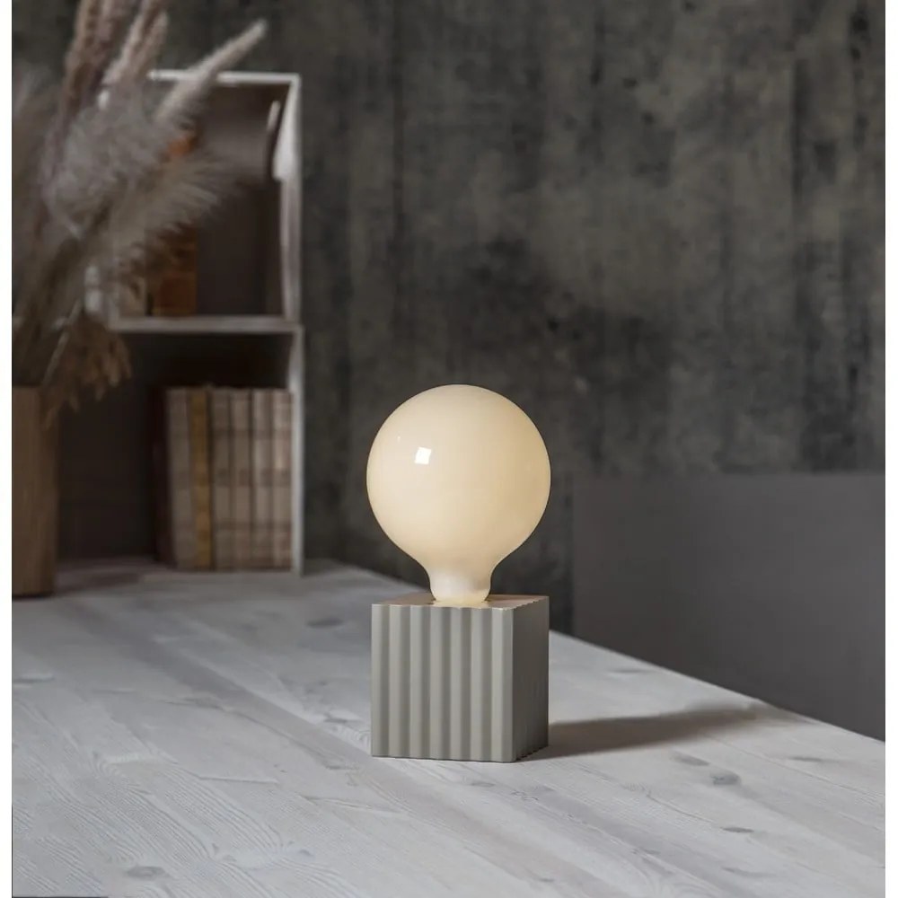 Светлосива основа за лампа 10 cm Box - Star Trading