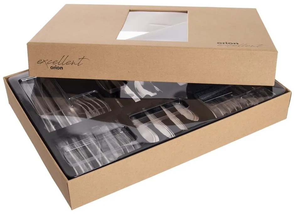 Прибори за хранене от неръждаема стомана в сребрист цвят 24 бр. Satin – Orion