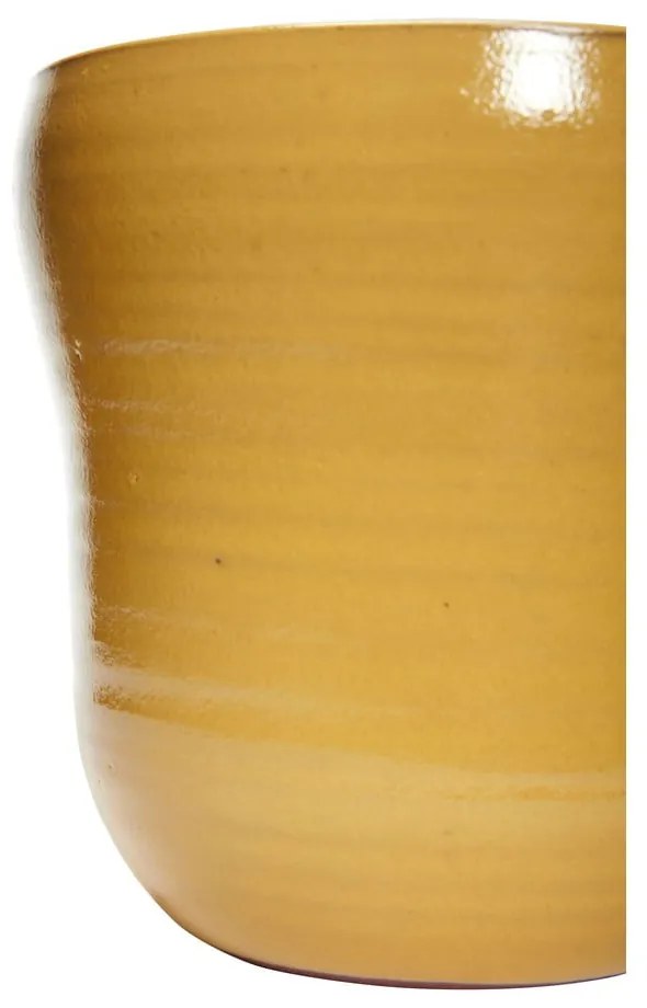 Комплект от 2 жълти керамични саксии Tina - Hübsch