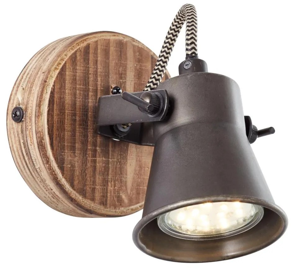 Brilliant - Стенно точково осветително тяло SEED 1xGU10/5W/230V черно/кафяво