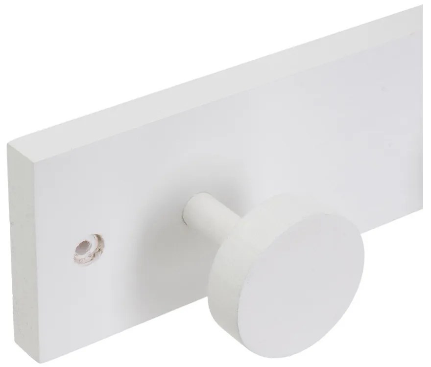 Бяла стенна закачалка от масивен бор 40 cm Anillos – Casa Selección