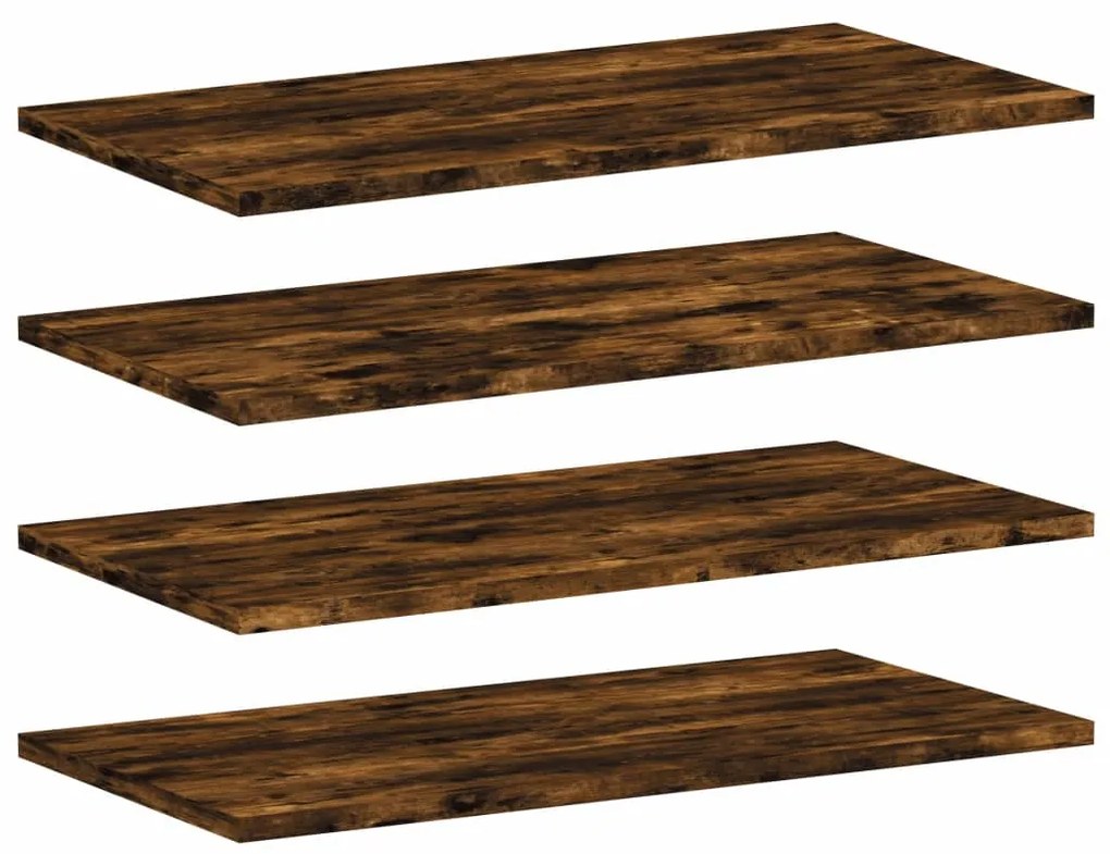 838237 vidaXL Стенни рафтове 4 бр опушен дъб 60x30x1,5 см инженерно дърво