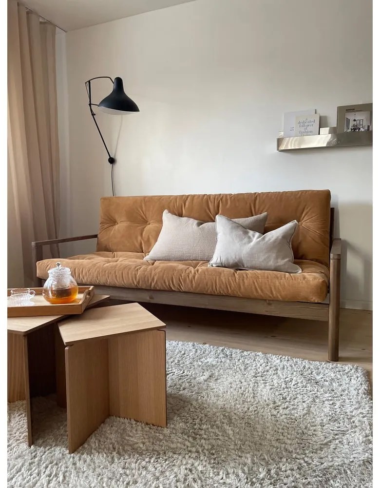 Бял разтегателен диван 205 cm Knob - Karup Design