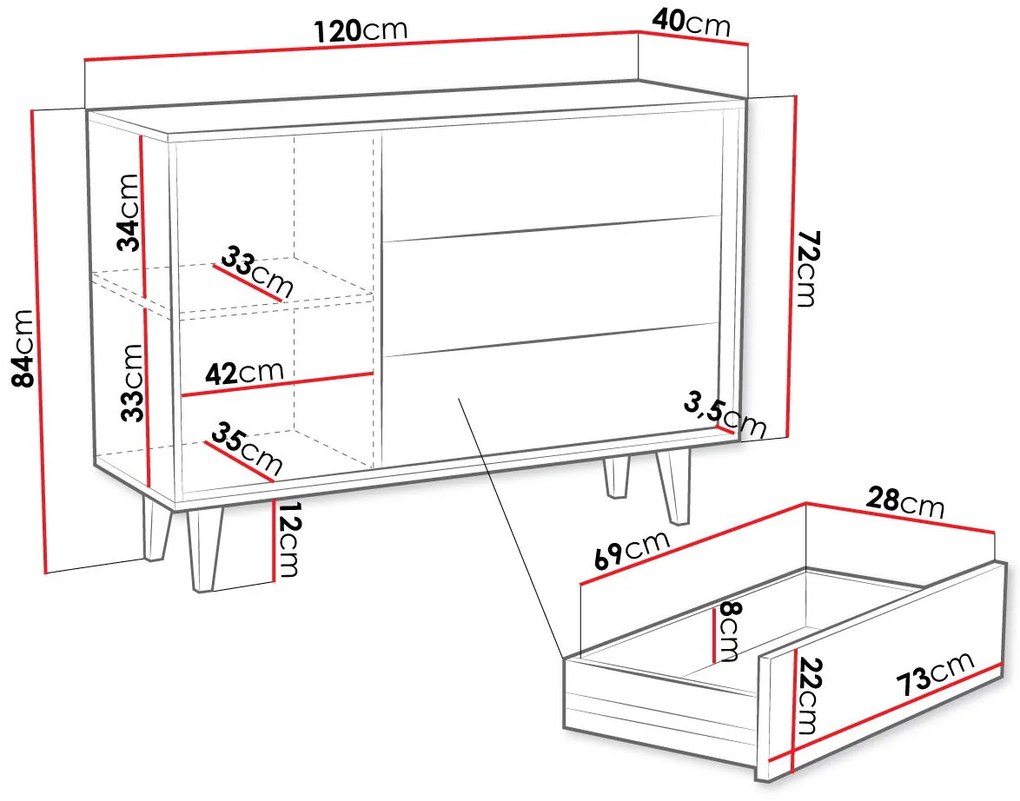 Бюфет Ferido 1D3SZ