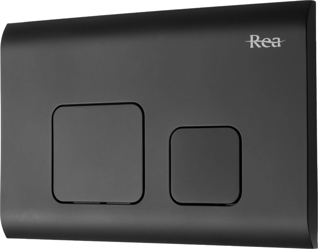 Комплект стелаж за вграждане с бутон Rea F Black