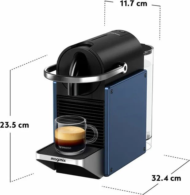 Еспресо машина DeLonghi Pixie EN127.BL, 1260W, 19 bar, 0.7 л, Nespresso, Автоматично изключване, Син
