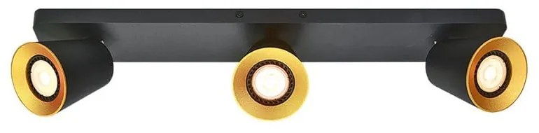 Черно осветително тяло за таван с метален абажур 9x53 cm Elli – GTV