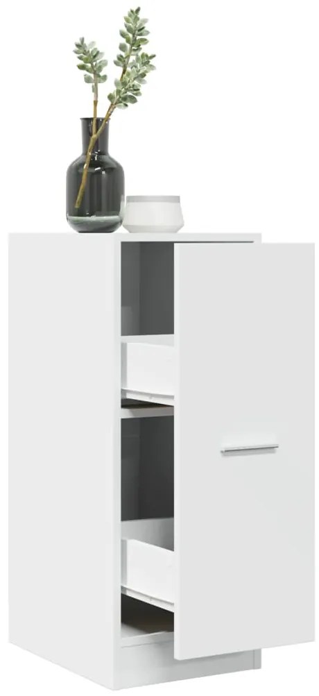 855151 vidaXL Аптекарски шкаф, бял, 30x41x77,5 см, инженерно дърво