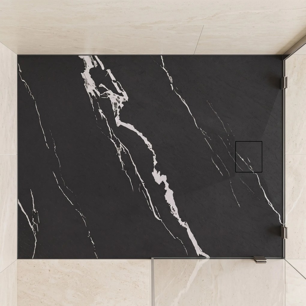 Корито за душ кабина Magnum CARRARA BLACK 80x100