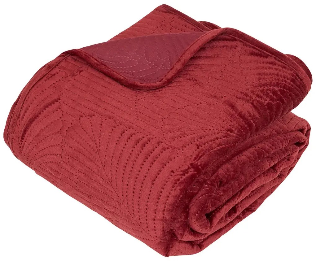 Шалте atmosphera Delia, Велур, 240x260 cm - Червен