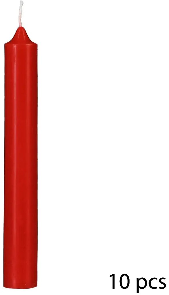 Комплект свещи без аромат atmosphera Hugo, 16 cm, 10 бр - Зелен