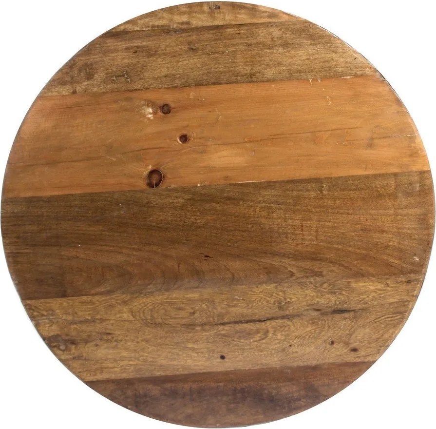 Сива/в естествен цвят метална кръгла масичка за кафе ø 90 cm Lancaster – Bizzotto