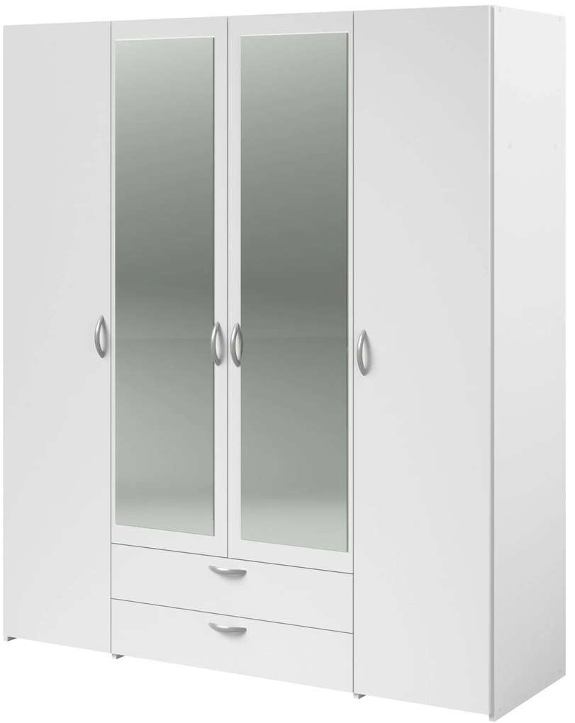 Гардероб Dorm 4-door с огледало-Leuko