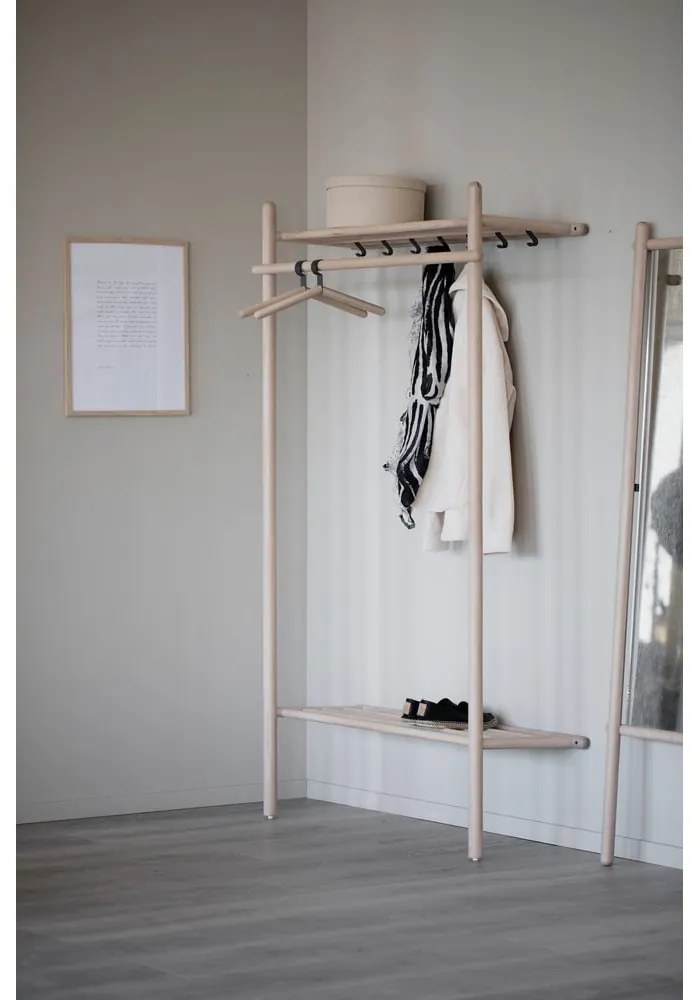 Комплект за антре от дъбова дървесина в естествен цвят Milford - Rowico