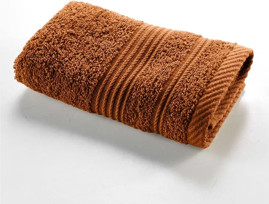 Теракотена памучна кърпа от тери 30x50 cm Tendresse – douceur d'intérieur