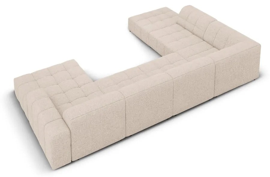 Бежов ъглов диван (ляв ъгъл/"U") Chicago - Cosmopolitan Design
