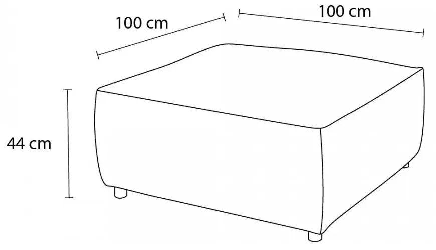 Синя велурена табуретка Nihad modular - Bobochic Paris