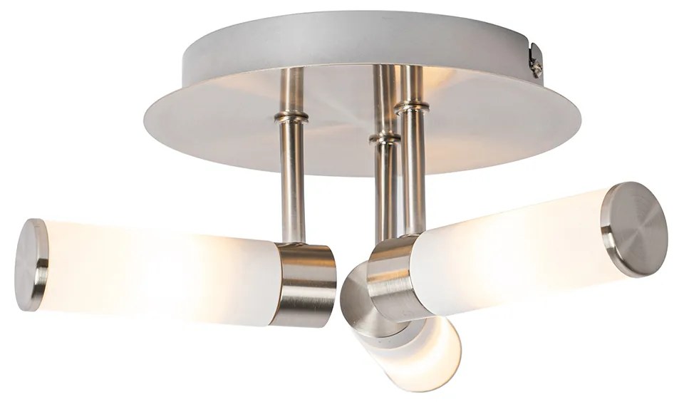 Модерна баня таванна лампа стомана 3-светлина IP44 - Bath