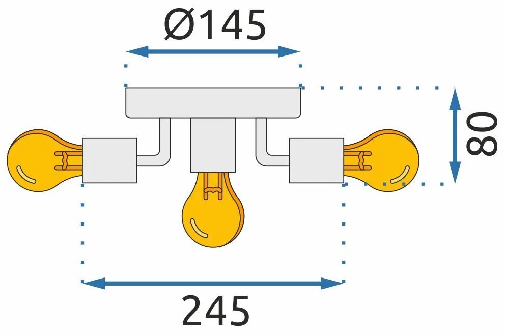 Плафон Reflektor Metal Gold APP708-5c